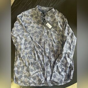 Ted Baker Navy and White Floral Shirt original price $165